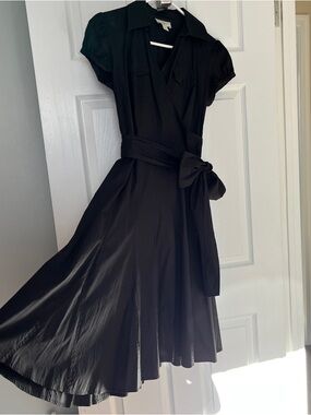 LOFT Black Women's Shirt Dress - Simple Classic